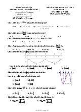 Đề kiểm tra khảo sát lần II môn Toán Lớp 12 - Mã đề 001 - Năm học 2019-2020 - Trường THPT Lý Thánh Tông
